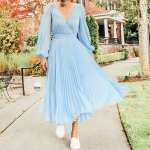 Blue Wedding Guest Dress/ bridal shower dress